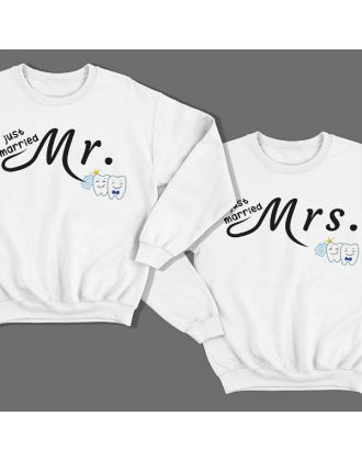 Парные свитшоты для молодоженов "Mr." и "Mrs." Парные свитшоты для молодоженов "Mr." и "Mrs."